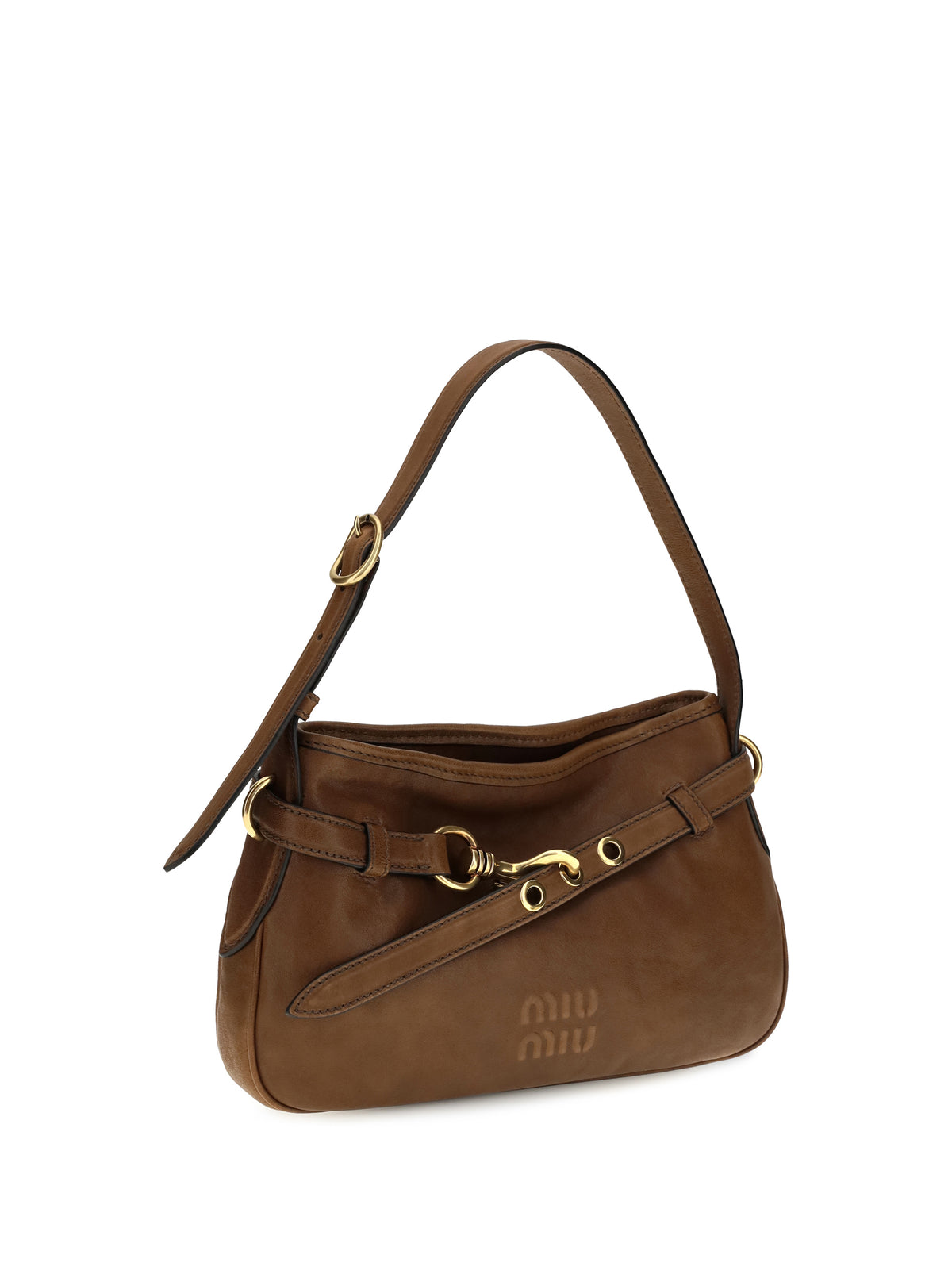 MIU MIU Miu Miu Women Leather Shoulder Bag With Buckle Detail