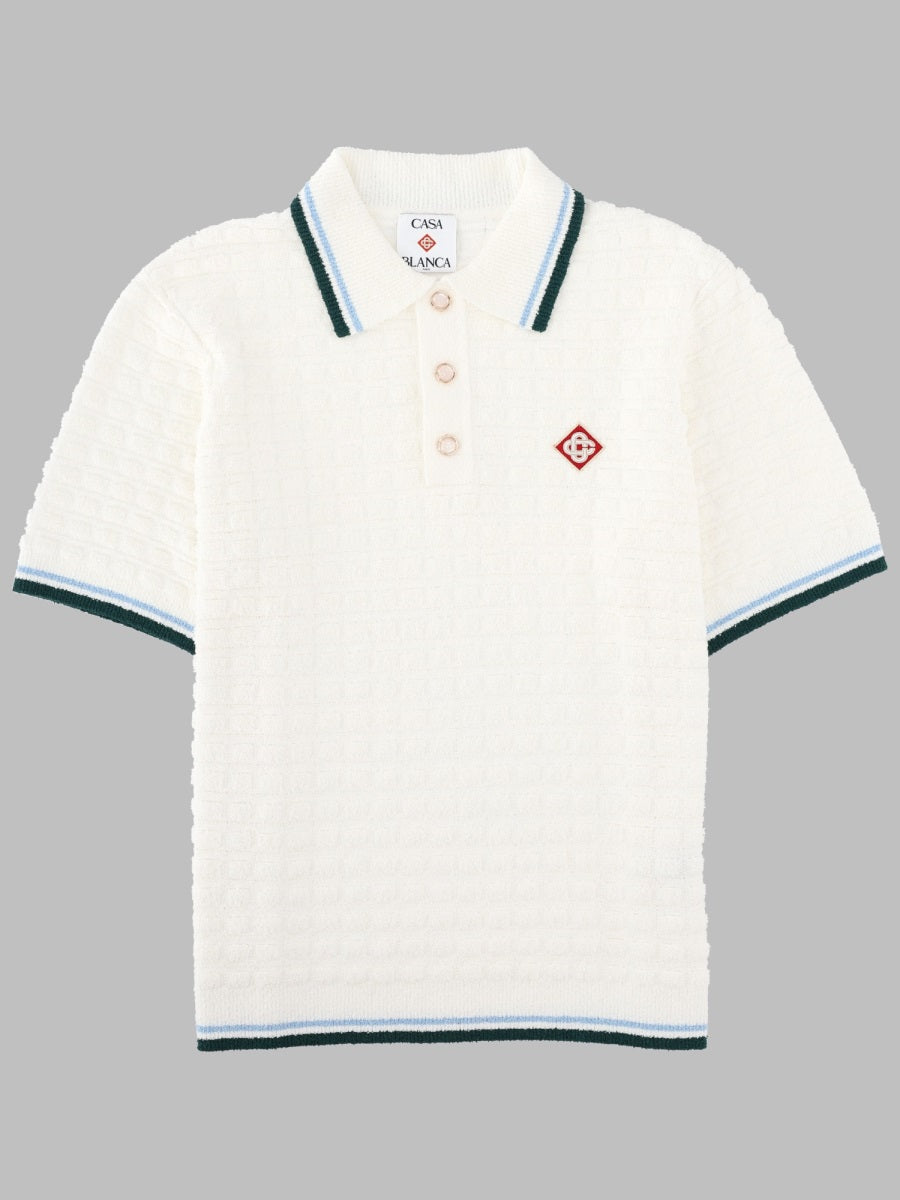 Casablanca Men Polo Bouclé Con Logo