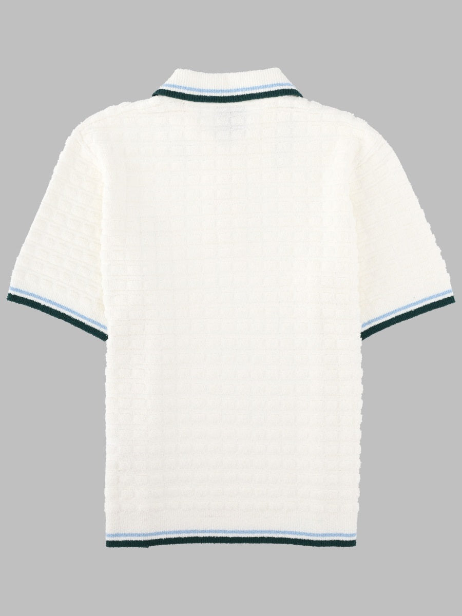 Casablanca Men Polo Bouclé Con Logo
