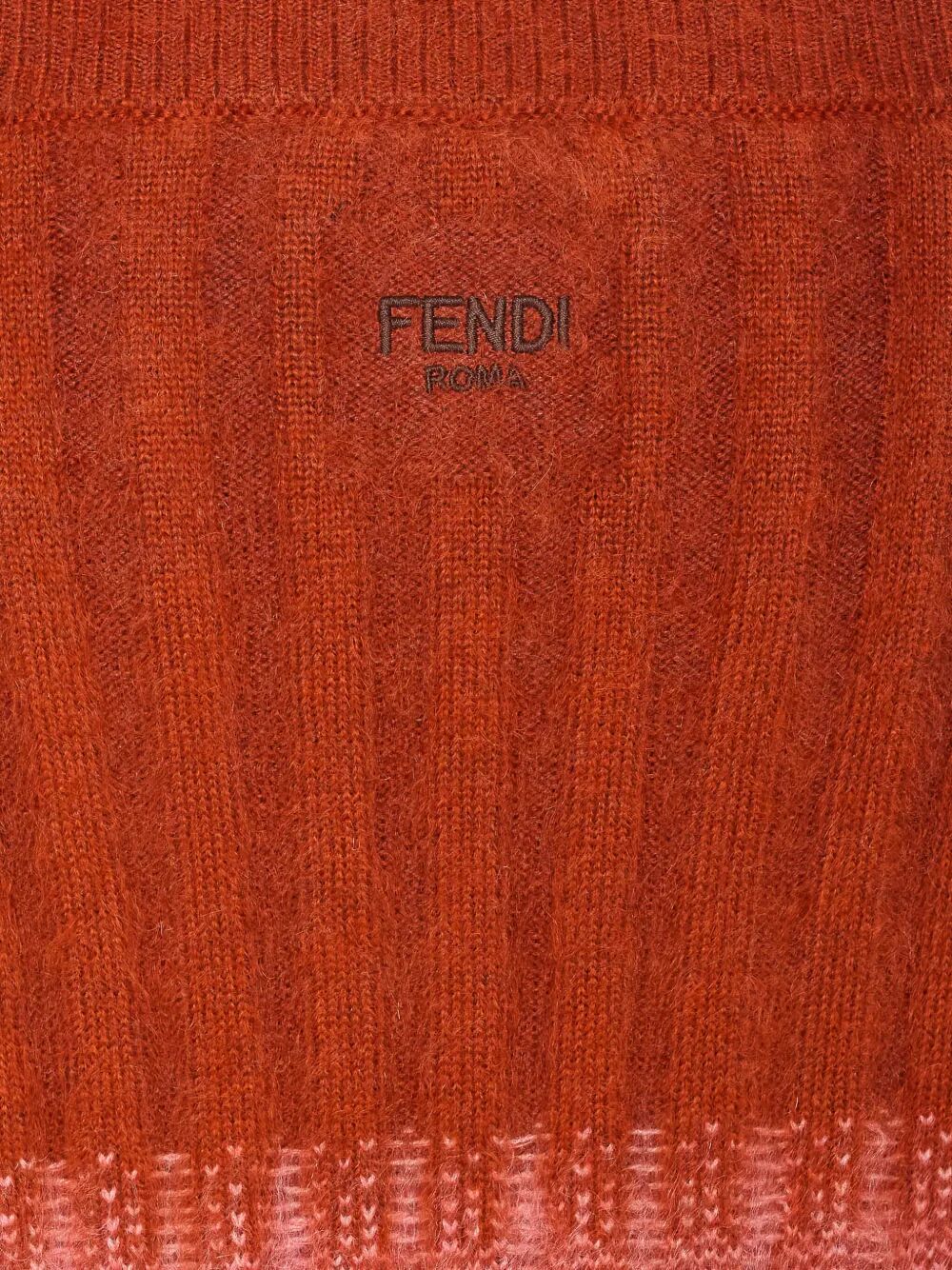 Fendi Women Gradient Mohair And Wool High-Waisted Midi Skirt