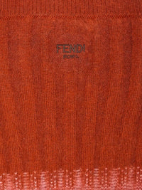 Fendi Women Gradient Mohair And Wool High-Waisted Midi Skirt