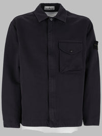 Stone Island Men Overshirt In Twill Di Cotone