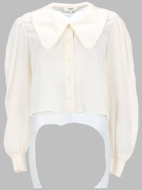 Chloé Women Blusa Con Maniche A Sbuffo In Crêpe De Chine