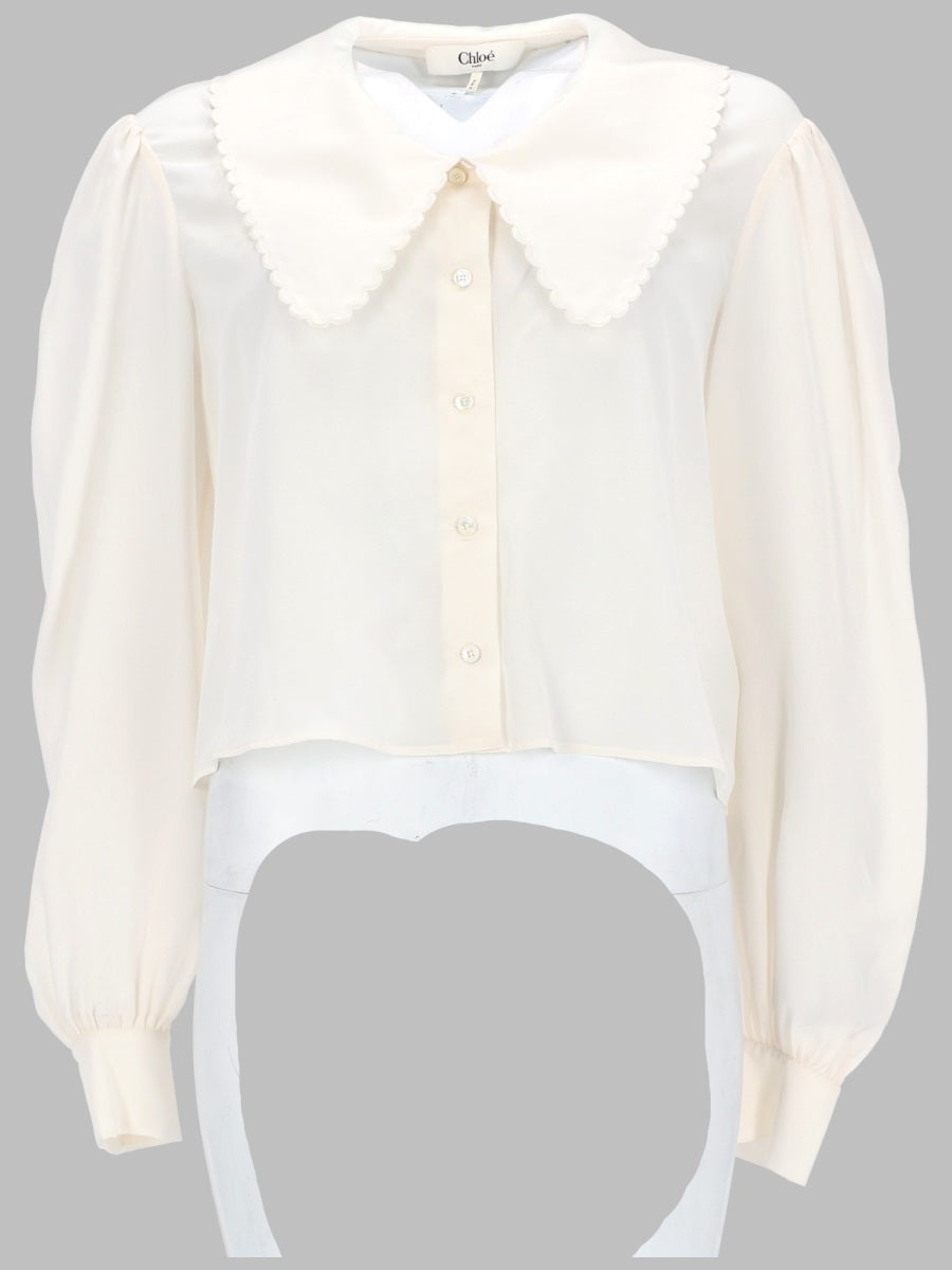 Chloé Women Blusa Con Maniche A Sbuffo In Crêpe De Chine
