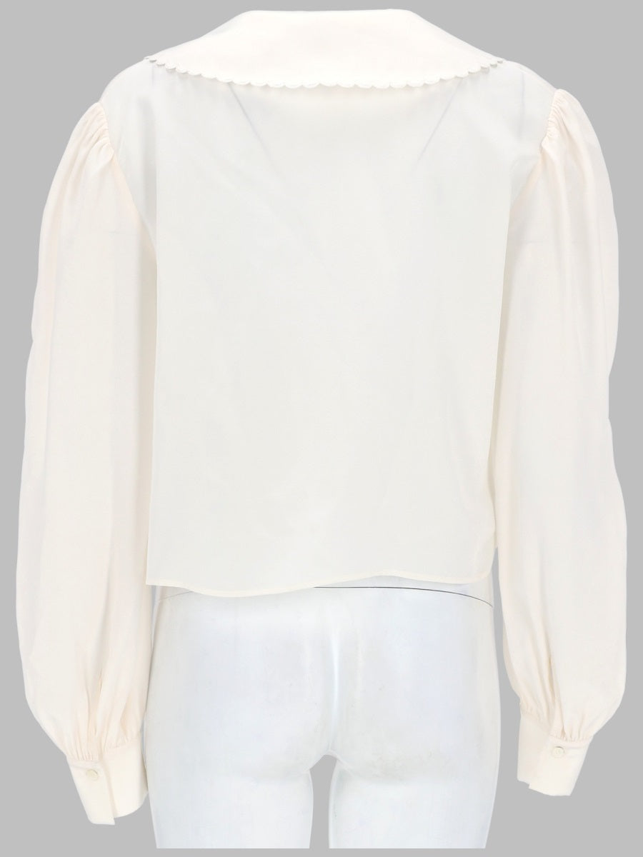 Chloé Women Blusa Con Maniche A Sbuffo In Crêpe De Chine