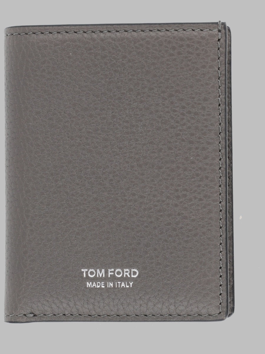 Tom Ford Men Portacarte Pieghevole In Pelle Fiore