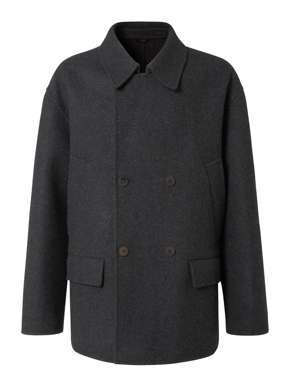 FENDI Wool Double-Breasted Pea Coat Women