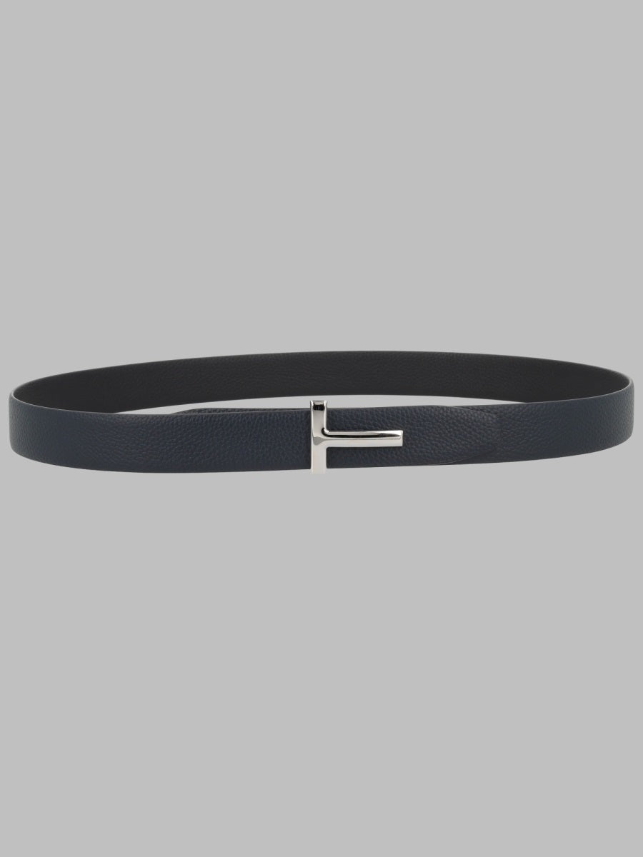 Tom Ford Men Cintura "T Icon" In Pelle Fiore