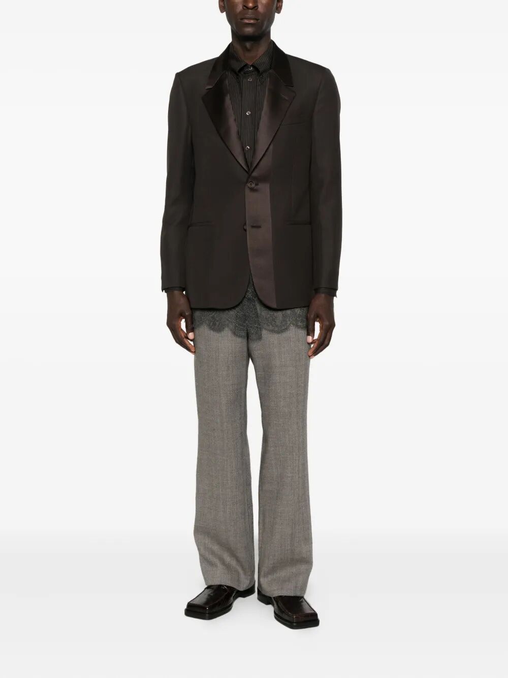 FENDI Single-Breasted Wool Crêpe Tailored Blazer Women