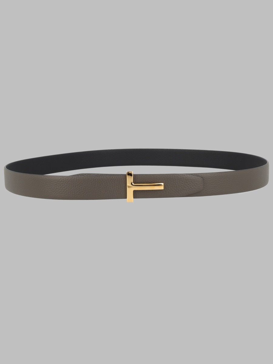 Tom Ford Men Cintura "T Icon" In Pelle Fiore