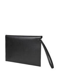 Fendi Men Large Ff Squared Leather Flat Pouch