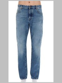 BALMAIN Balmain Men Jeans Dritto In Denim Délavé