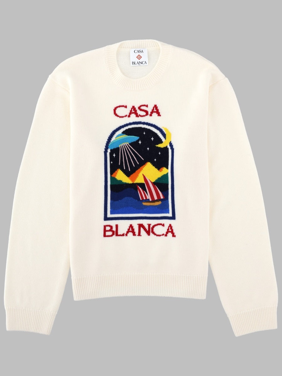 Casablanca Men Maglia Con Logo E Grafica