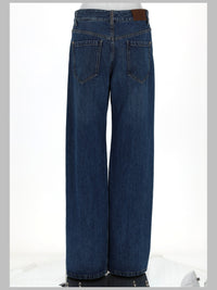 Brunello Cucinelli Women Pantalone "Contemporary Loose" In Denim Authentic Con Monile