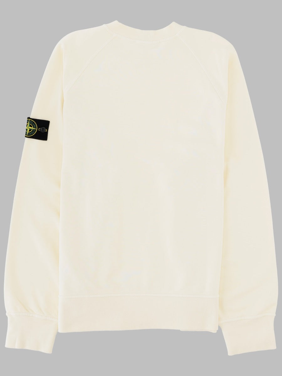 Stone Island Men Felpa Con Patch Logo