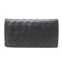 Bottega Veneta Intrecciato Black Leather Wallet (Pre-Owned) Black