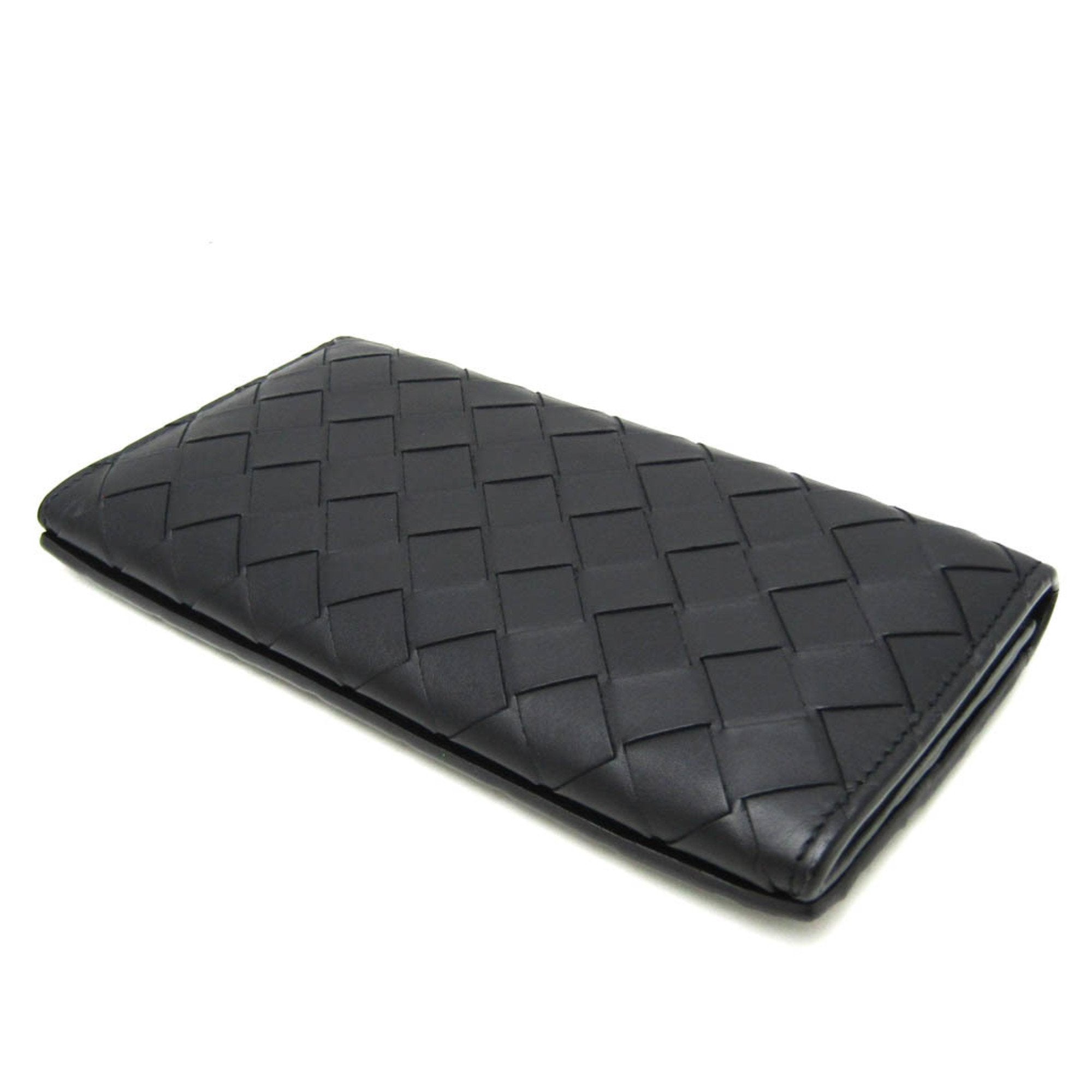 Bottega Veneta Intrecciato Black Leather Wallet (Pre-Owned)
