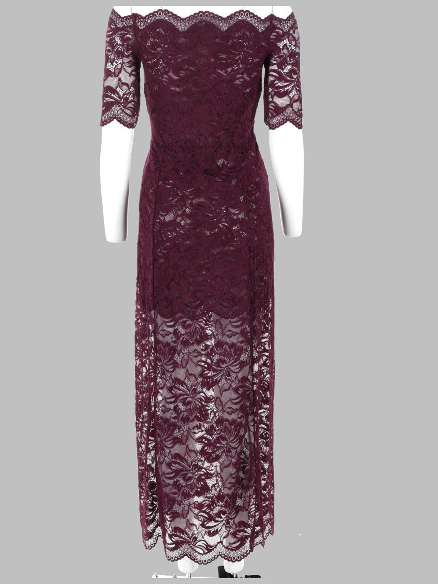 Rabanne Women Abito Midi In Pizzo A Strati