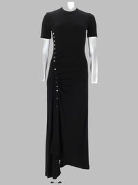 Rabanne Women Abito Lungo In Jersey Drappeggiato