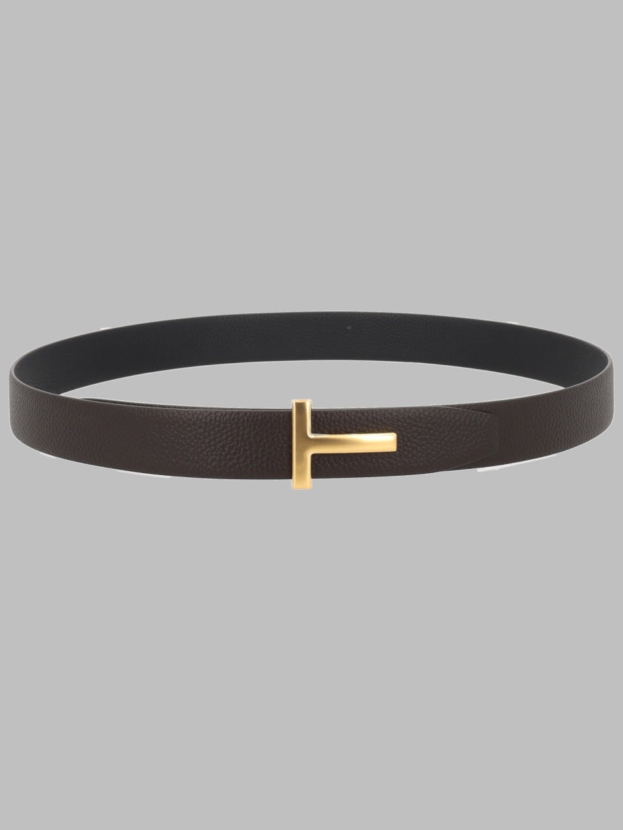 Tom Ford Men Cintura "T Icon" In Pelle Fiore