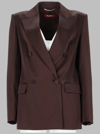 Max Mara Studio Women Blazer Doppiopetto In Envers Satin