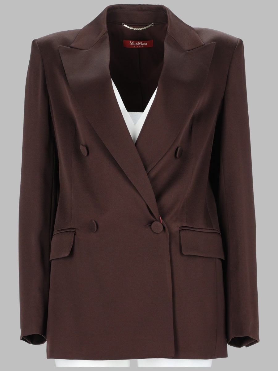Max Mara Studio Women Blazer Doppiopetto In Envers Satin