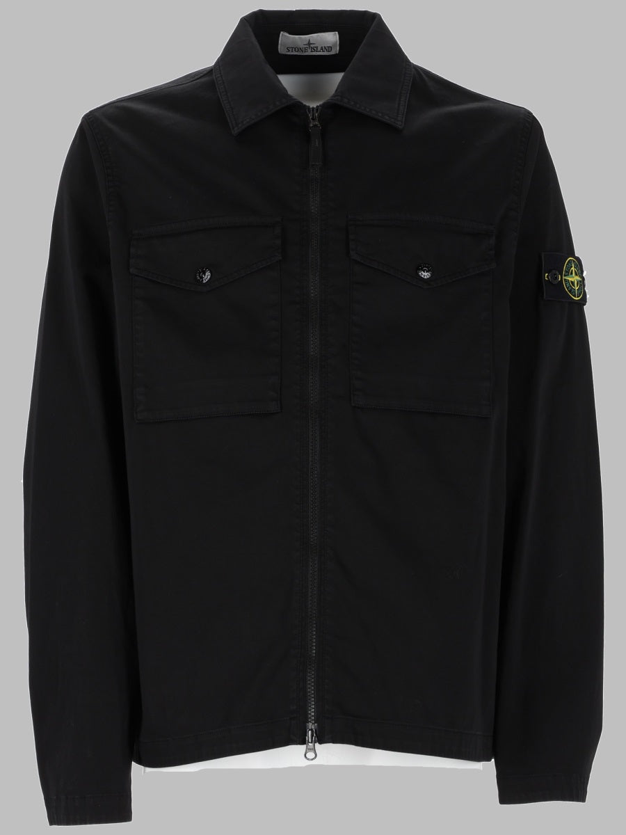 Stone Island Men Overshirt Con Zip E Tasche Sul Petto