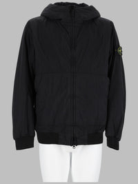 Stone Island Men Giacca Bomber Con Patch Logo E Cappuccio