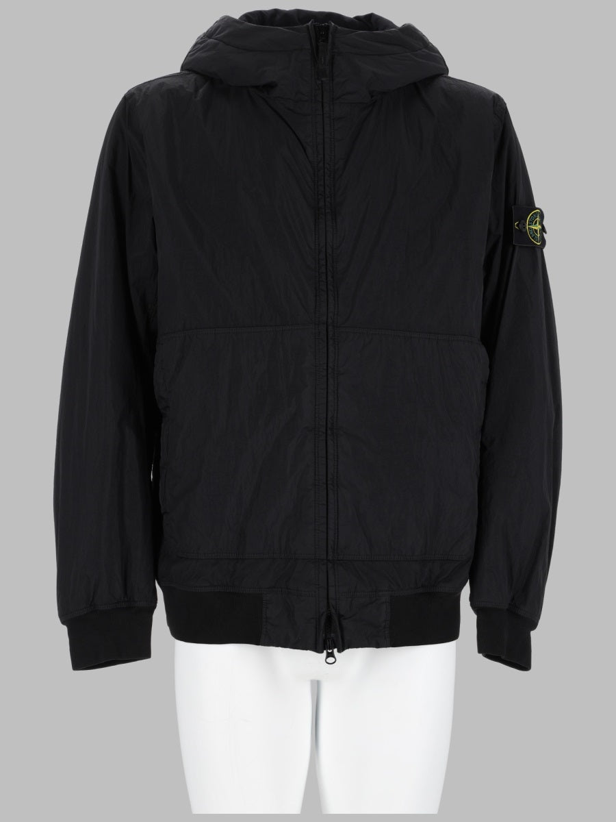 Stone Island Men Giacca Bomber Con Patch Logo E Cappuccio