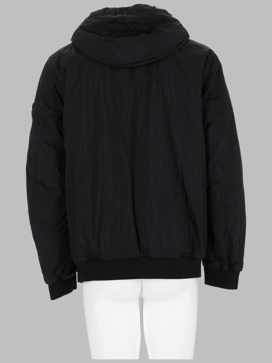 Stone Island Men Giacca Bomber Con Patch Logo E Cappuccio