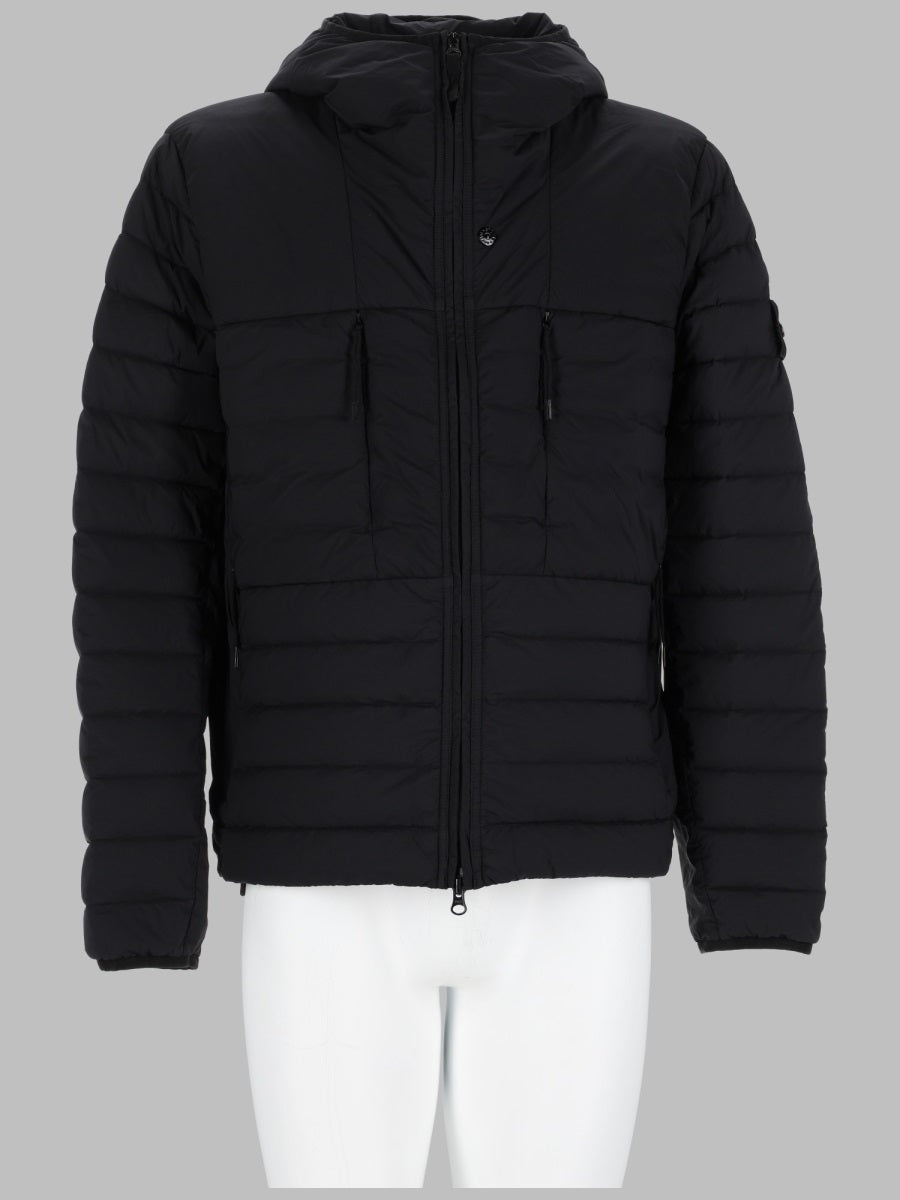 STONE ISLAND Stone Island Men Piumino Con Cappuccio Con Finitura Antigoccia