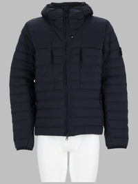 STONE ISLAND Stone Island Men Piumino Con Cappuccio Con Finitura Antigoccia