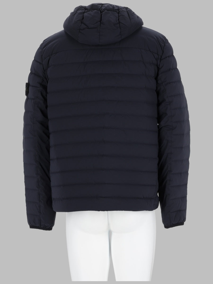 STONE ISLAND Stone Island Men Piumino Con Cappuccio Con Finitura Antigoccia