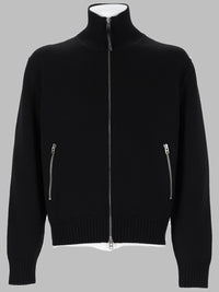 Tom Ford Men Maglia In Lana Merino Con Zip E Patch