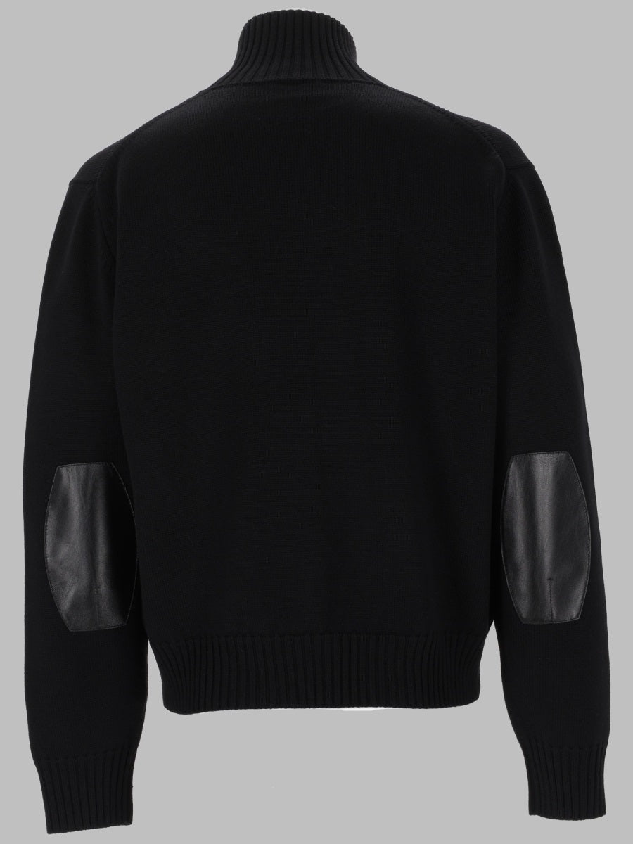 Tom Ford Men Maglia In Lana Merino Con Zip E Patch