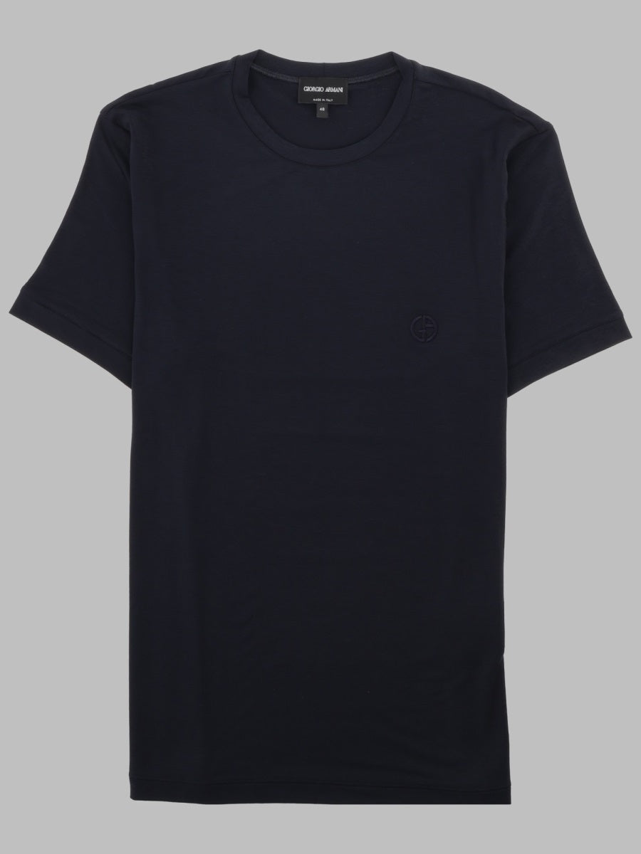 Giorgio Armani Men T-Shirt Girocollo In Jersey Di Viscosa