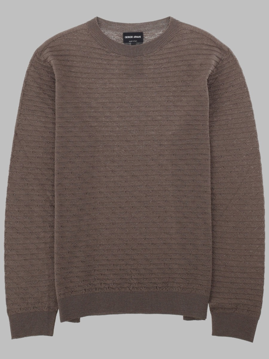 Giorgio Armani Men Maglia Girocollo In Lana Vergine