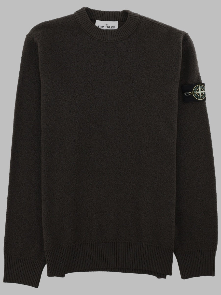 Stone Island Men Maglia In Lana A Costine