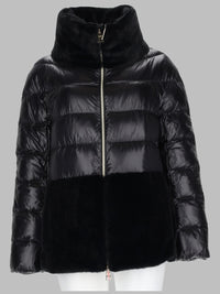 Herno Women Piumino Trapuntato Con Inserti In Eco-Pelliccia