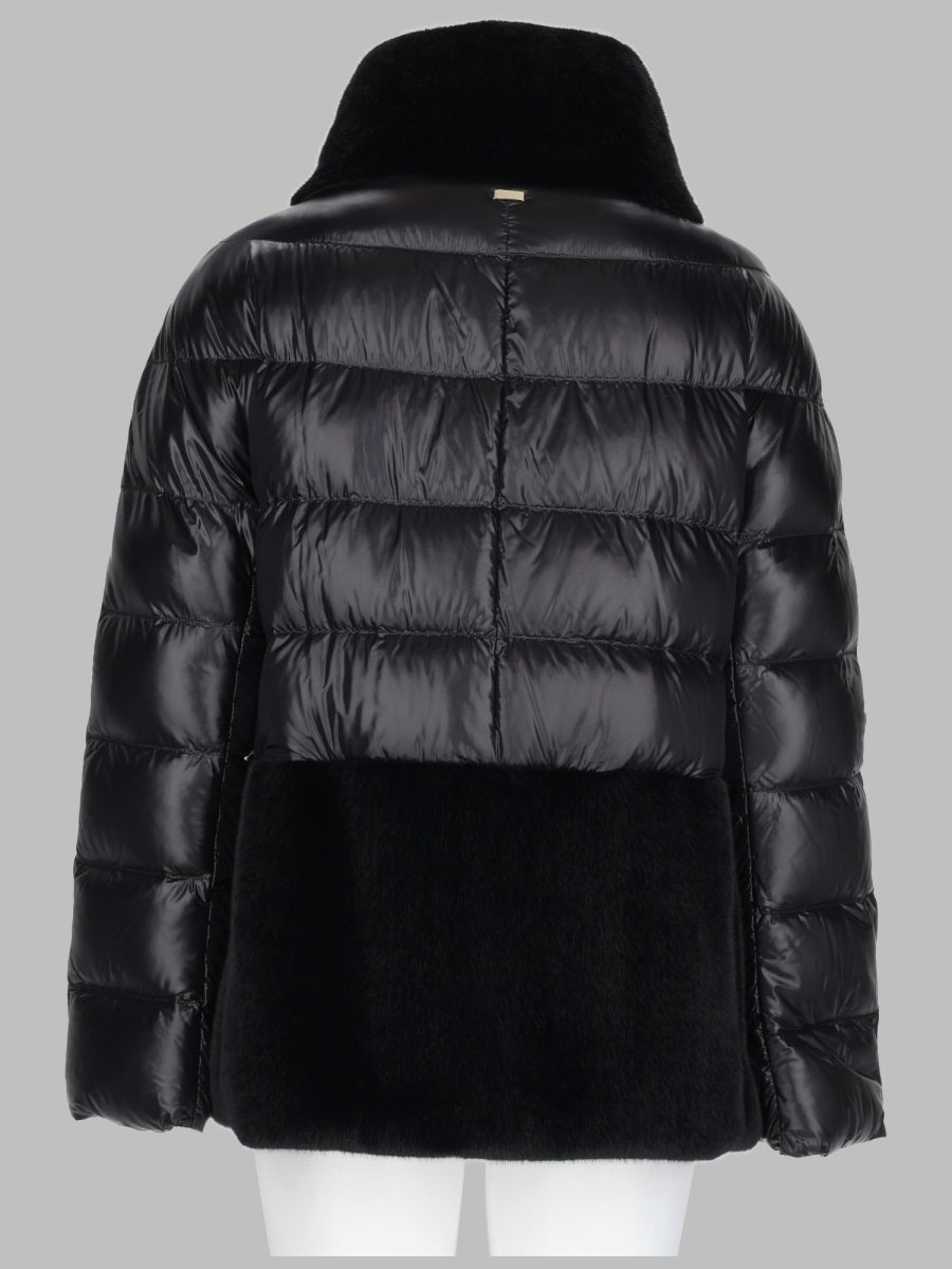 Herno Women Piumino Trapuntato Con Inserti In Eco-Pelliccia