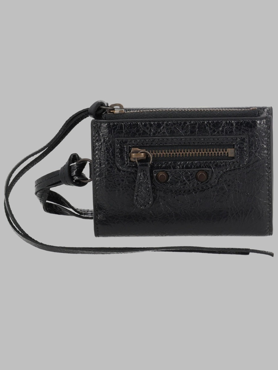 Balenciaga Men Portafoglio Trifold Con Tracolla "Le City"