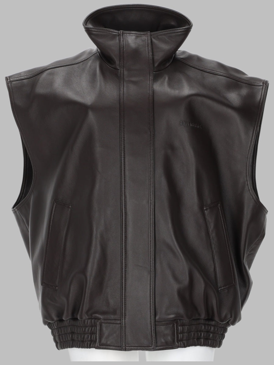 Balenciaga Women Blouson In Pelle Morbida