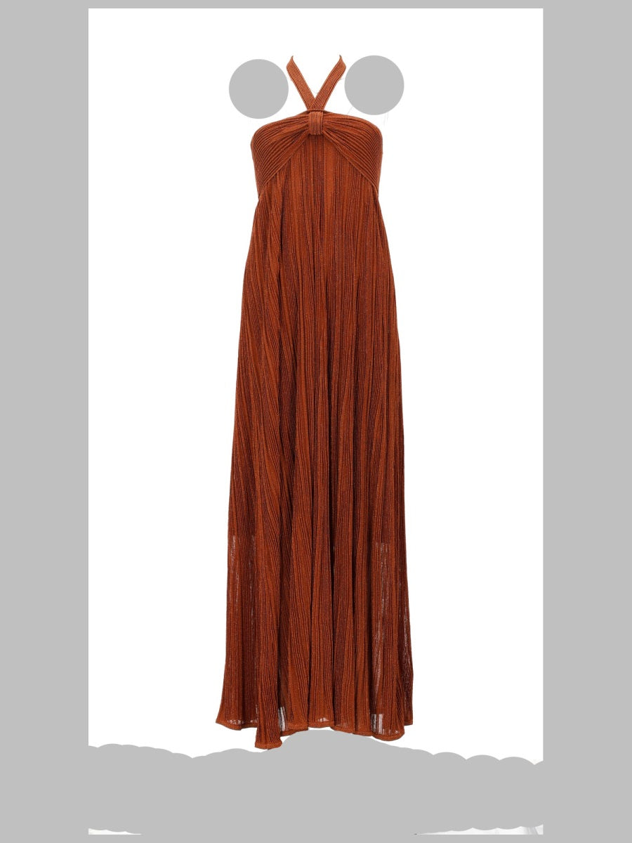 Zimmermann Women Abito Metallizzato "Indra" Con Scollo All'americana