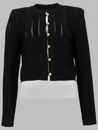 Balmain Women Cardigan Corto In Maglia