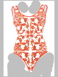 Dolce & Gabbana Women Costume Intero Stampa Maiolica