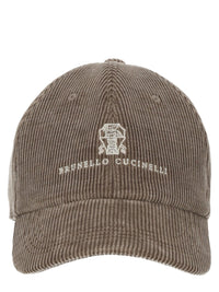 Brunello Cucinelli Men Cappello Da Baseball In Velluto A Coste