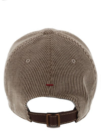 Brunello Cucinelli Men Cappello Da Baseball In Velluto A Coste