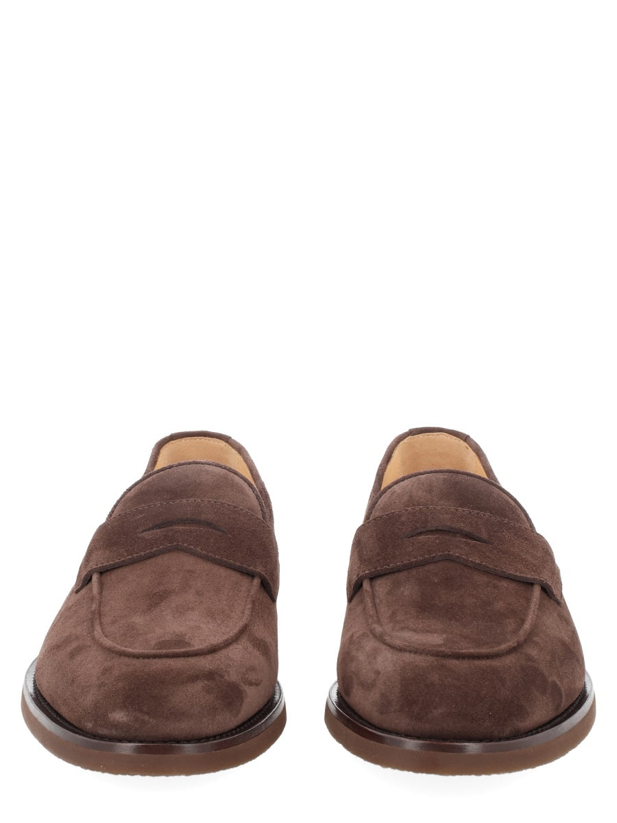 Brunello Cucinelli Men Mocassino "Penny" In Camoscio