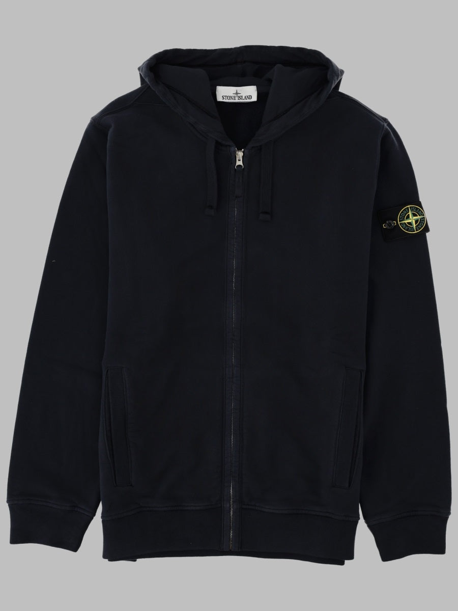 Stone Island Men Felpa Con Patch Logo E Zip