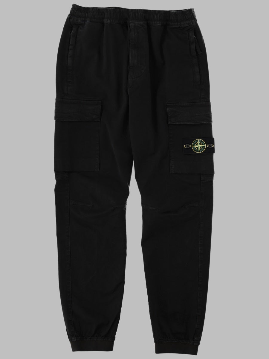 Stone Island Men Pantalone Cargo Con Patch Logo
